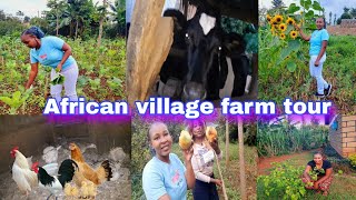 African Village Farm Tour Countryside Kenya  Village life [upl. by Aiveneg64]