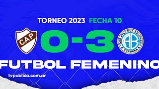 Platense vs Belgrano de Cordoba Fecha 10 Copa de la Liga Profesional Femenina YPF 2023 [upl. by Aiet214]