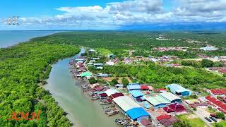 Aerial View Pantai Remis Perak  4K [upl. by Ylicic]