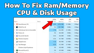 Fix High RAMMemoryCPUDISK Usage on Windows 11  How To [upl. by Lowery258]