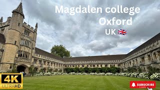 Magdalen college  Oxford  UK 🇬🇧 4K [upl. by Zoie]