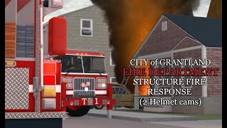 Grantland rowhome fire  Two helmet cams [upl. by Ten878]