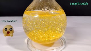 How to synthesize lead iodide  Golden crystal [upl. by Lytsirhc993]