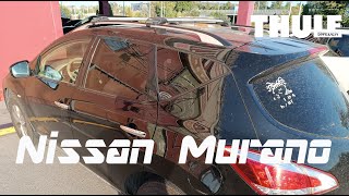 Roof rack Nissan Murano Crossbars Installation [upl. by Riane79]