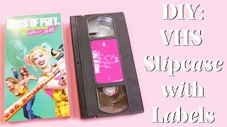 DIY VHS Cassette Slip Case with Labels Templates included [upl. by Adianez]