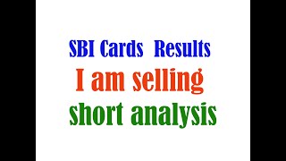 sbi card results  hold or exit  Simple analysis I am selling [upl. by Walls]