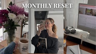 MONTHLY RESET ROUTINE ☕ goal setting reflection budget book wrapup TBR amp more [upl. by Viva555]