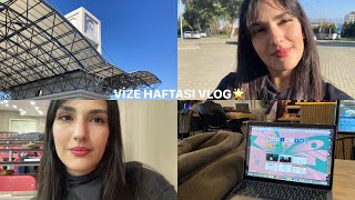 DOKUZ EYLÜL HUKUK FAKÜLTESİNDE VİZE HAFTASI VLOG  FAKÜLTE TURU  Yılbaşında kütüphanede sabahladık [upl. by Ahcropal]