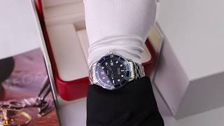 Omega Seamaster 222180 James Bond Quartz Blue RunThrough [upl. by Bores872]