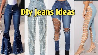 DIY JEANS IDEAS REFASHION JEANS IDEASBEST IDEA FOR JEANS [upl. by Molli]