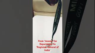 From Income Tax Department to Registrar General of India [upl. by Jovi]