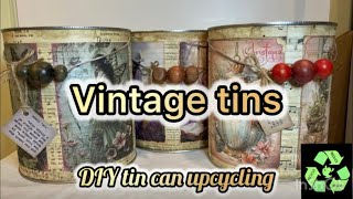 Vintage style tins DIY UpcyclingNZ [upl. by Dosi753]