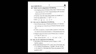 Class 10 Maths 1 first semester question paper2024💯💯🔥🔥 Maharashtra board 🔥 [upl. by Kenay]