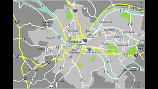 map of Pittsburgh Pennsylvania [upl. by Attelra]