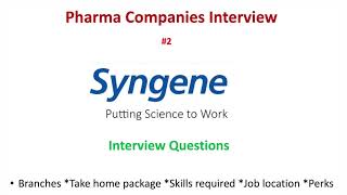 Research Associate TraineeDiscover Chemistry  Syngene interview question and answer [upl. by Khalsa944]