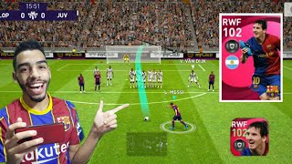 LMESSI 102 Rated iconic moment Review 🔥 this card is insanely good 😱 pes 2021 mobile [upl. by Aurita]