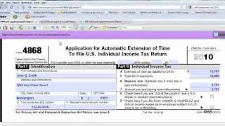 How to File Tax Return Extension Form 4868 [upl. by Ahsehyt]