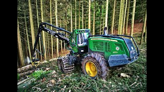 🌲OnBoard John Deere 1470G im Käferholz • Harvester Action • Forst Zobel • GoPro11🌲 [upl. by Lapotin]