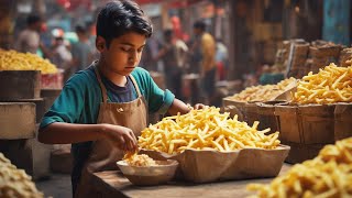 MOST FAMOUS FRENCH FRIES STREET FOOD  HOW TO MAKE FRENCH FRIES  AMAZING STREET FOOD OF PAKISTAN [upl. by Eugen882]