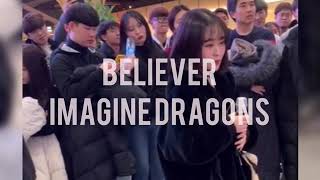 BelieverImagine Dragons 2keys COVER by 나연 창현 거리노래방 [upl. by Nomihs232]