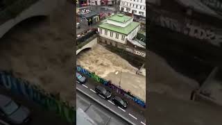 hochwasser wien kanal vienna viral unwetteralarm poplave donau donaukanal [upl. by Mcknight]