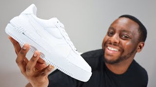 Womens Air Force 1 PLTAFORM White Summit Sneaker Review QuickSchopes 335 Schopes DJ9946 100 [upl. by Alonzo922]