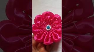 DIY How to make beautiful ribbon flowers🌹Amazing Ribbon flower work✌Hand Embroidery flowers Design😀 [upl. by Rehpotsirhc]