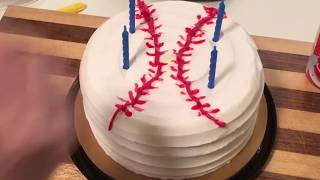 Slacker Mom Baseball Birthday Cake MomCaveTV [upl. by Pentheam]