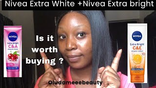 NIVEA EXTRA WHITE C AND E VITAMIN LOTION REVIEW  NIVEA EXTRA BRIGHT C AND A VITAMIN LOTION REVIEW [upl. by Kcireddor]