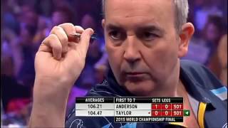 2015 World Darts Championship FINAL Anderson vs Taylor pt 1 [upl. by Ylrebmi]