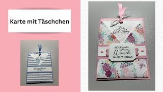 Karte mit Täschchen Mit den Produkten von StampinUP [upl. by Lirpa]