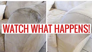 Best Way to Clean your Couch Sofa Microfiber FAST Baking Soda amp Rubbing Alcohol [upl. by Notaes]