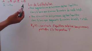 Ep 06 Réactivité Chimique  loi de chatelier  Constante dequilibre darija [upl. by Sarazen]