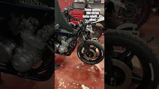 Honda CB750 cafe racer spits flames hondacaferacer hondacb750 cb750 [upl. by Jet]