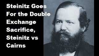 Wilhelm Steinitz vs Cairns  Dublin 1880 18 [upl. by Aissatan]