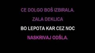 Karaoke  Mladi Dolenci  Nocoj je druga rekla mi [upl. by Sergu]