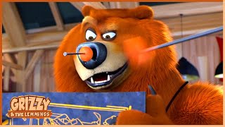 Grizzy Academy  Grizzy amp the lemmings Clip  🐻🐹 Cartoon for Kids [upl. by Aneleairam]