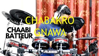 Chaabi Batteur on  CHABAKRO GNAWA BY HAMID LKASRI [upl. by Adlesirg]