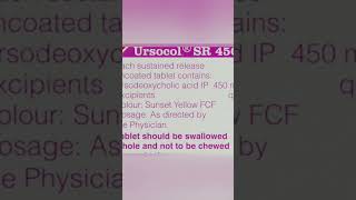 Ursocol SR 450 Tablet uses in Hindi shots [upl. by Gothurd299]