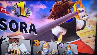 Super Smash Bros Ultimate Sora Gameplay [upl. by Kelbee895]