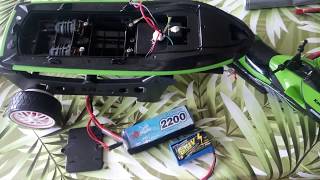 Rc jetski Kawasaki 310R 2s lipo vs 64 v lithium [upl. by Onibas]