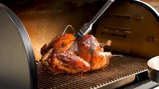 How to Smoke a Turkey on a Pellet Grill  Thanksgiving Recipe on a Traeger [upl. by Eninnaj]