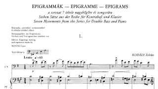 Zoltán Kodály  quotEpigramsquot for Double Bass and Piano [upl. by Guimar]