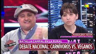 Veganos vs Gauchos Batalla campal en La Rural  Debate picante en Intratables [upl. by Lletram]