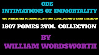 Ode Intimations of Immortality by william wordsworth [upl. by Jaclin522]