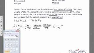 Weight Dose 8 from mLhr to mcgkgmin [upl. by Suirred]