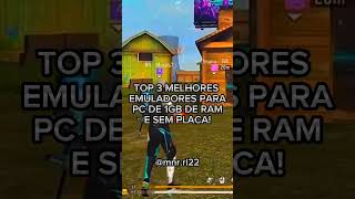 Top 3 emuladores para pc fraco com 1gb de ram e sem placa shorts [upl. by Iverson553]