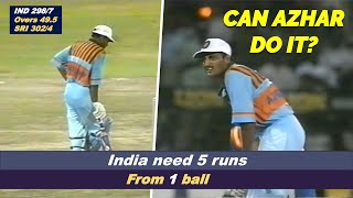 India Need 5 Runs in 1 Ball  Azharuddin on Strike  What Happens NextMUST WATCH [upl. by Kuhlman]