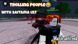 Trolling players 😂 with overpowered ult Saitama in tsbquot [upl. by Quent729]