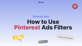 Minea for Beginners  Using Pinterest Ads Filters [upl. by Slayton]